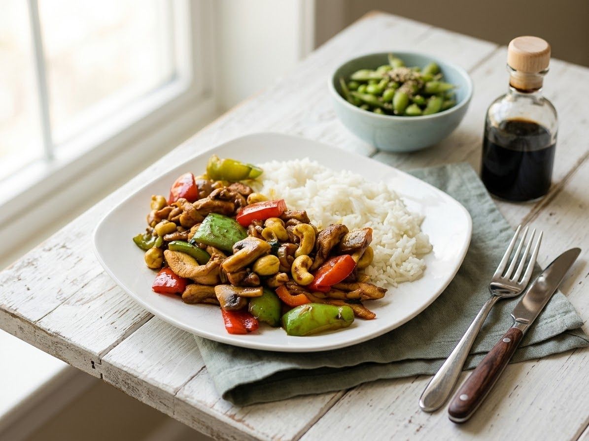 Wokad kycklingfilé med cashewnötter